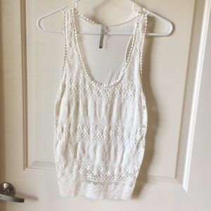 White lace tank top